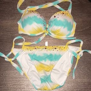 VS bikini with gems 34D top large bottom